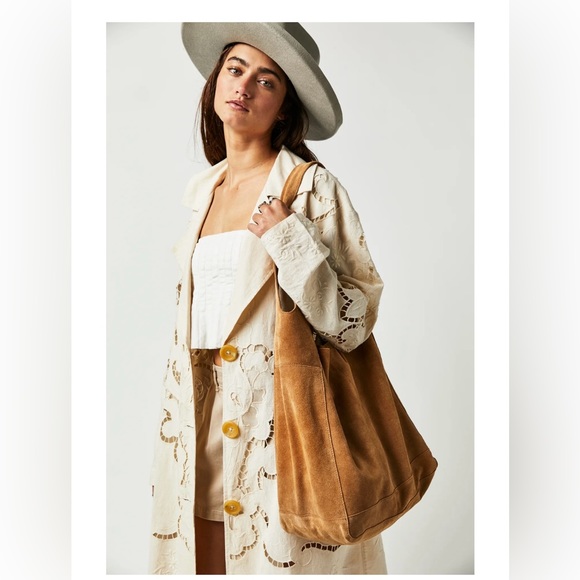 NWT Free People Jessa Suede Carryall Bag - Picture 7 of 7